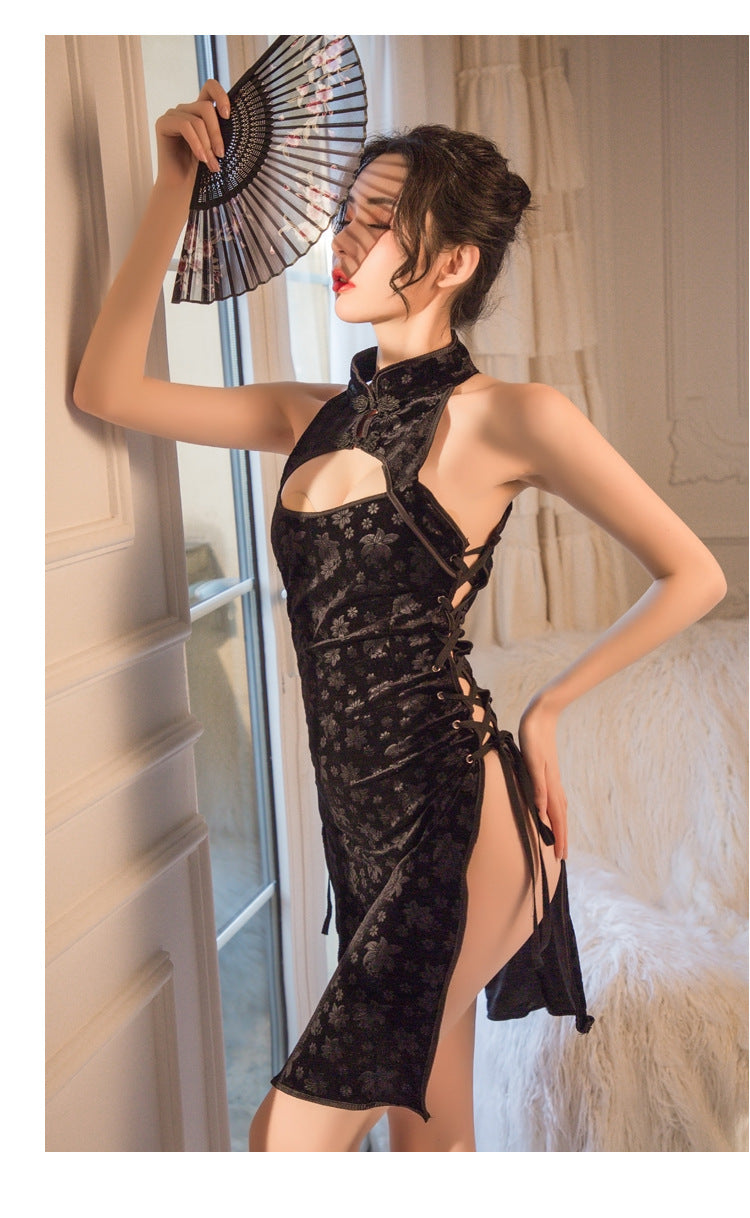 Women's Lingerie Set Lace Cutout Cheongsam Dress (Bodycon) Women's Lingerie Unbranded