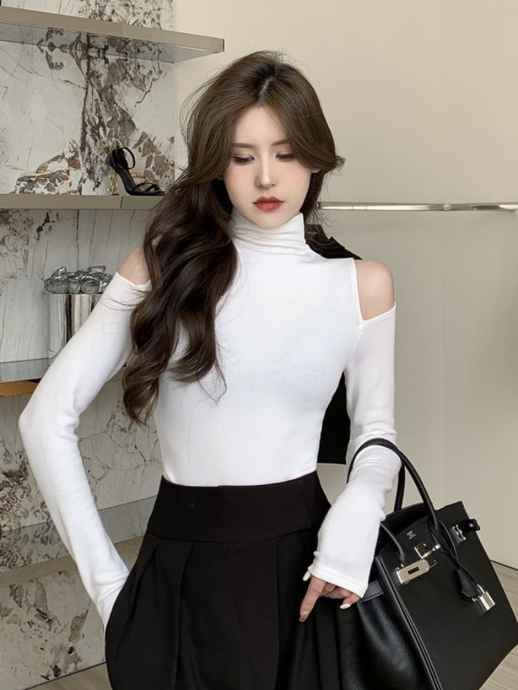 Women's Slim Long Sleeve Turtleneck T Shirt