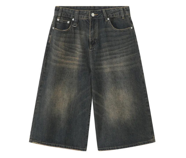 Unisex Retro High Denim Shorts