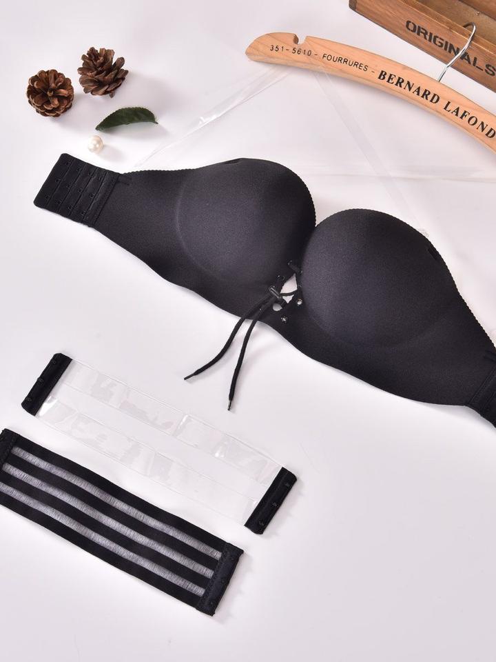 Women's Adjustable Wireless Bra For Small Busts Women's Bras Unbranded Black Side Buckle A