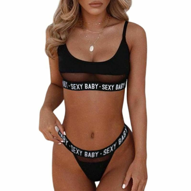 Women's Lace Letter Lingerie Set Women's Lingerie Unbranded