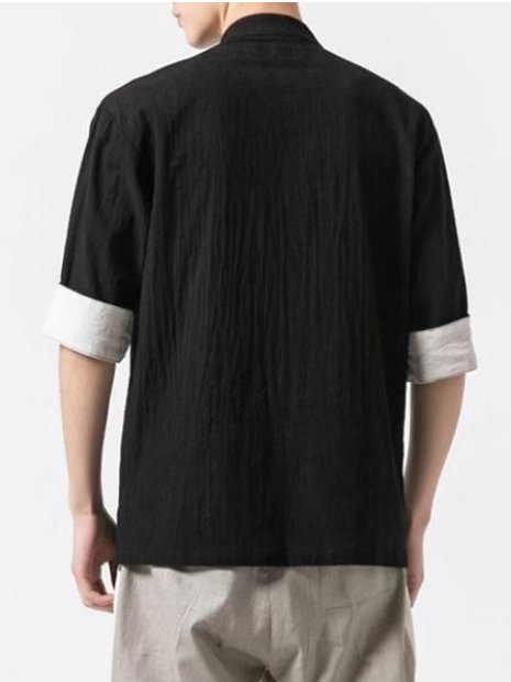 Chinese Style Linen Short Sleeve Shirt ILLUSION CO