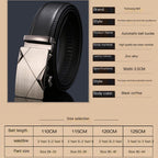 Men's Premium Leather Belt with Automatic Buckle Men's Belt Unbranded