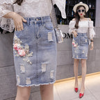 Women's Denim Midi Skirt