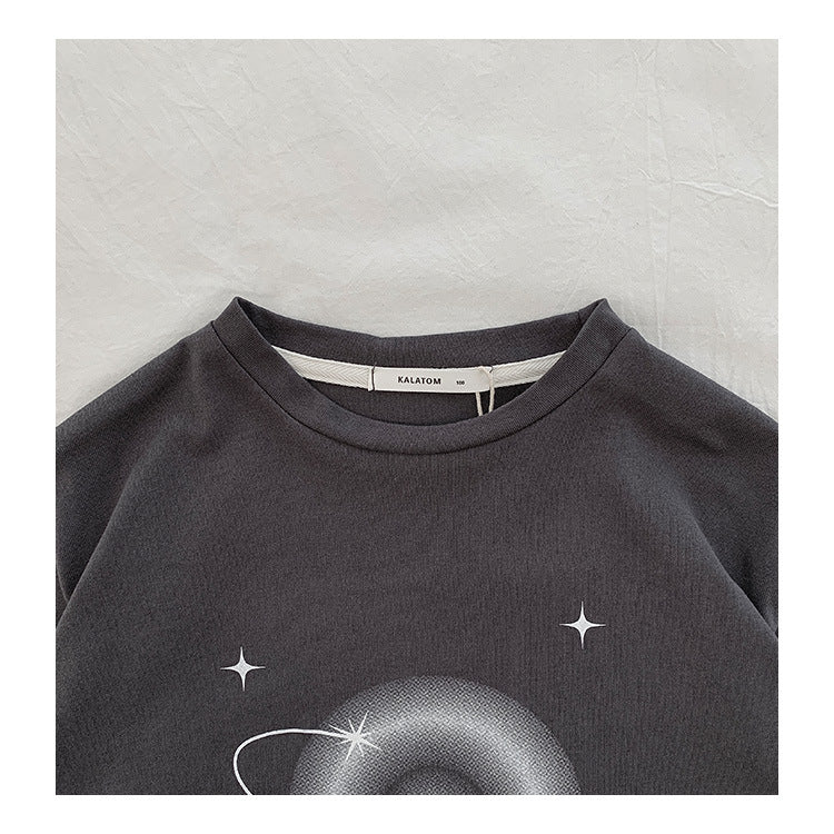 Boys' Cotton Long Sleeve Round Neck T-Shirt (Ages 3-13)