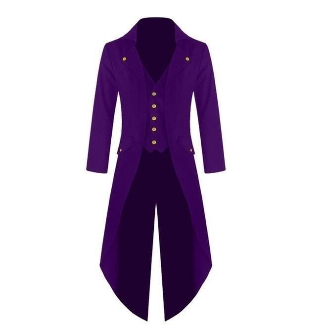 Men's Long-sleeved Irregular Solid Color Tuxedo