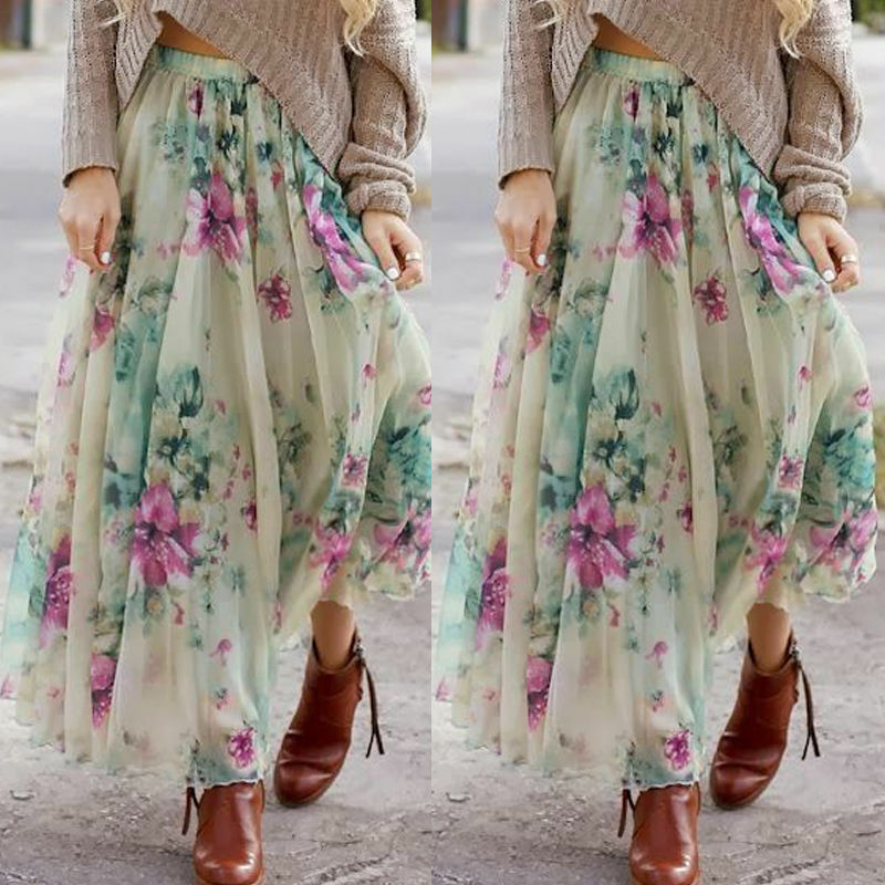 Women's Bohemian Maxi Skirt