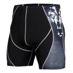 Men's Athletic Quick Dry Compression Shorts With Print