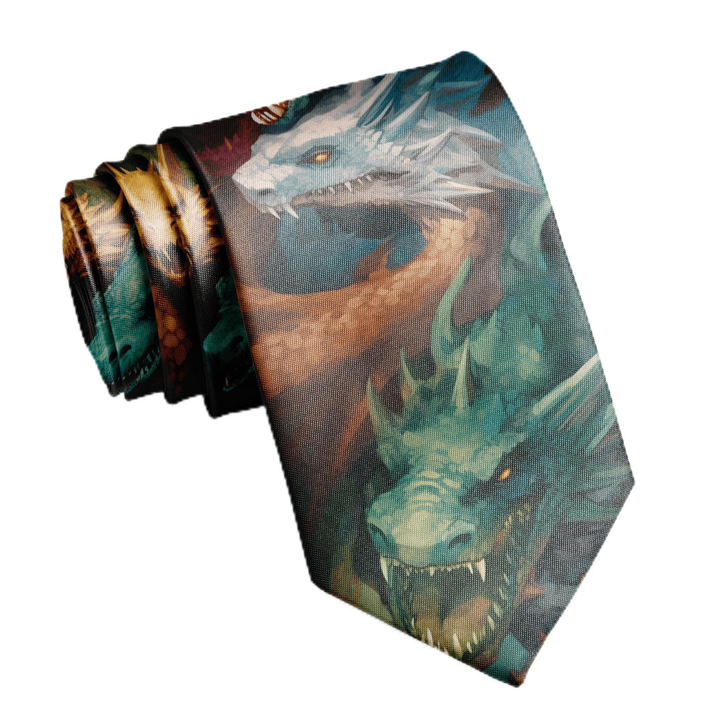 Civilos Dragon Tie for Men Boys Dragon Tie Gift Novelty Dragon Neck Tie Gifts for Dragon Lover