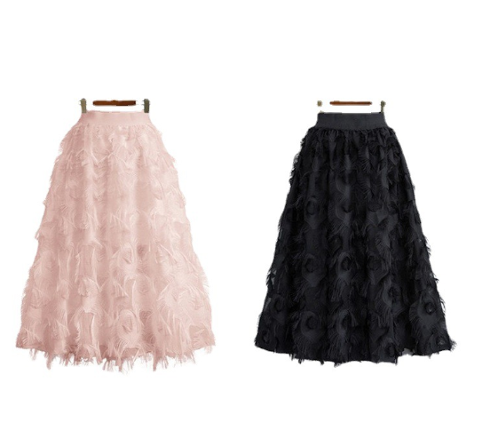 Women's Fringed Midi Skirt & Fairy Long Skirt Secondary image