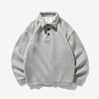 Men's Japanese Style Fall Winter Polo Shirt with Collar