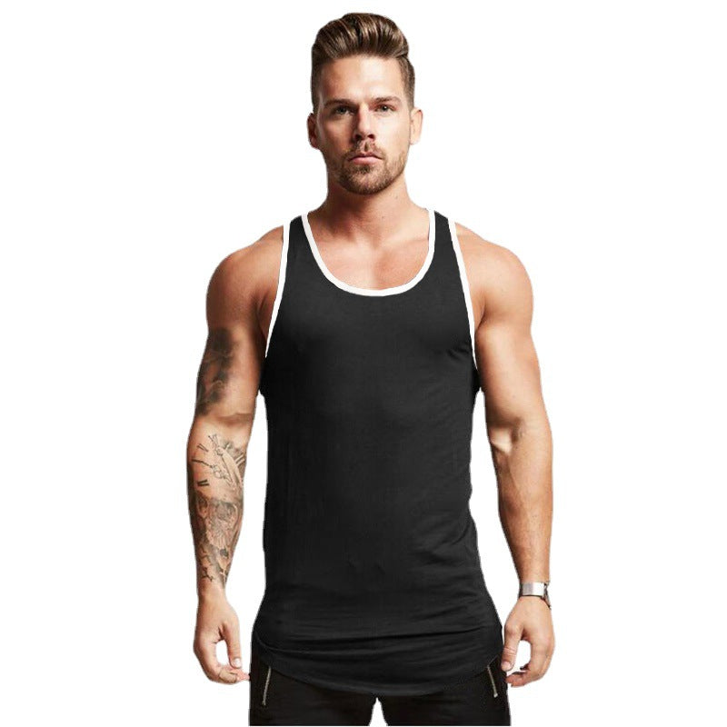 Men's Summer Solid Color Training Sports Tank Top Men's Tank Top Unbranded