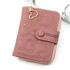 Luxury Mini Coin Wallet for Women - Red & Black Leather
