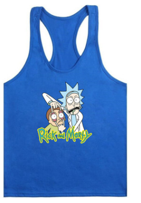 Men's Fitness Tank Top Men's Activewear Tops Unbranded Blue XL