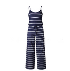 Women's Floral Jumpsuit, Loose Fit Long Pants, Strap Jumpsuit