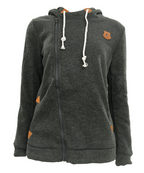 Women's Hooded Cardigan With Side Zipper