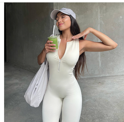 Women's Sleeveless Hollow Out Bodycon Jumpsuit