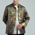 Men's Chinese Style Embroidered Dragon Jacket