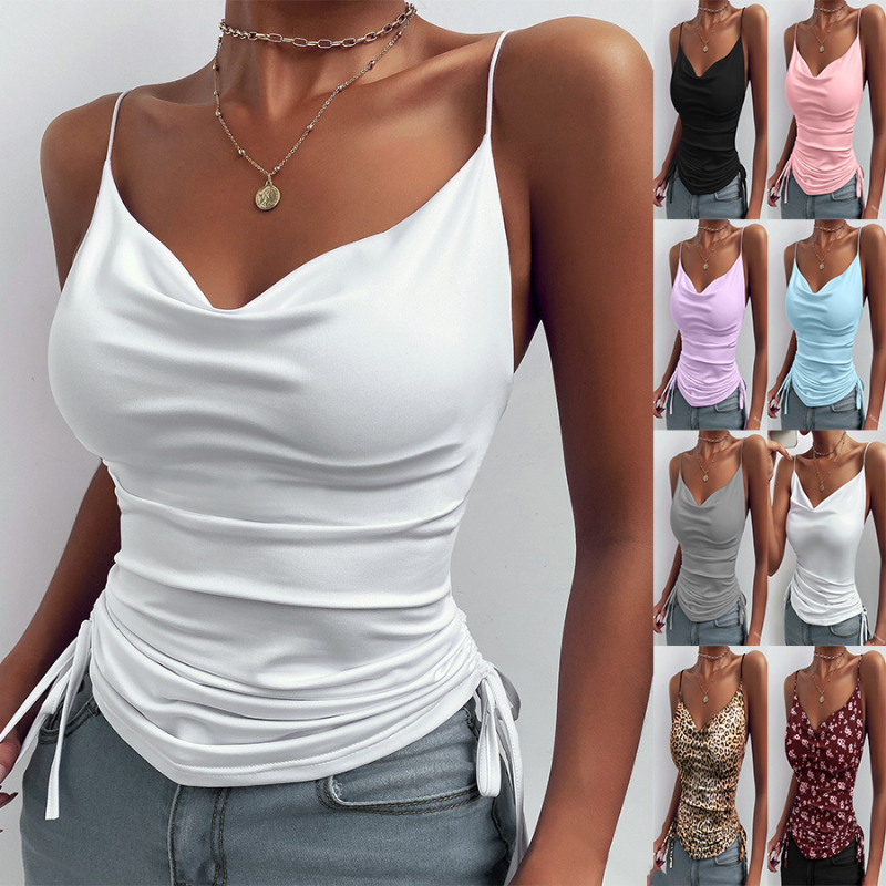 Women's V Neck Spaghetti Strap Camisole Tops Women's Tops & T-shirt Unbranded