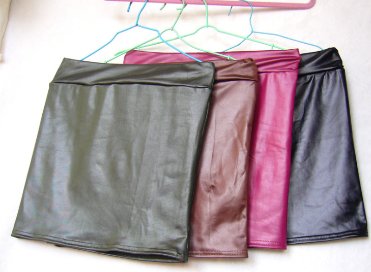 Women's Faux Leather Bodycon Mini Skirt Women's Skirt Unbranded
