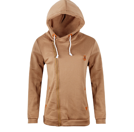 Women's Hooded Cardigan With Side Zipper
