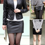 Women's Faux Leather Bodycon Mini Skirt Women's Skirt Unbranded Black One Size