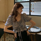 Women's Plaid Short Sleeve Shirt