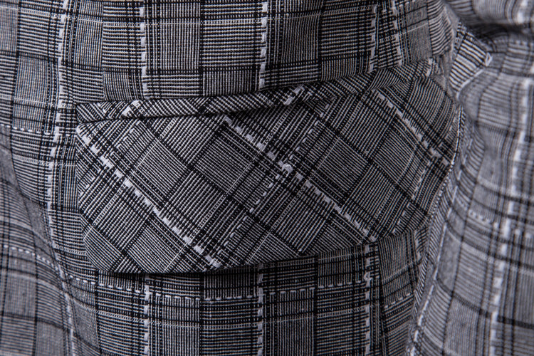 Men's Stylish Casual Plaid Suit Jacket Men's Coats Unbranded
