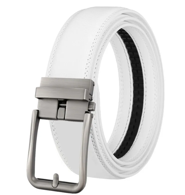 Men's Automatic Hollow Buckle Leather Belt