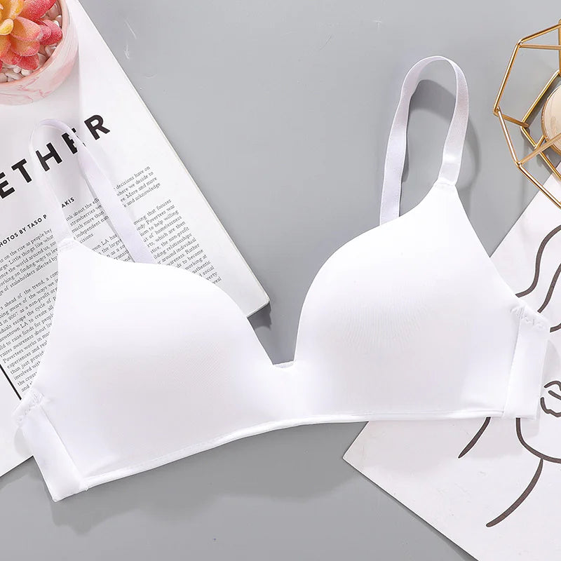 Breathable No Rims Gather Bra for Women