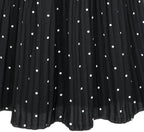 Women's Plus Size Polka Dot Long Sleeve Bohemian Maxi Dress