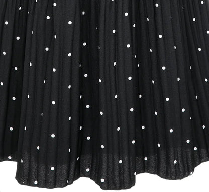 Women's Plus Size Polka Dot Long Sleeve Bohemian Maxi Dress