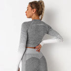 Women's Yoga Set Long Sleeve Seamless Breathable Activewear