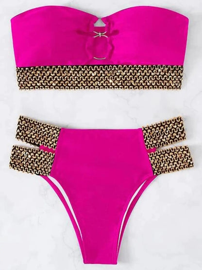 Women's Strapless Bikini Bandeau Swimwear