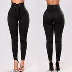 Women's Yoga Pants with Studded Waist Fashionable Activewear