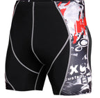 Men's Athletic Quick Dry Compression Shorts With Print
