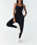 Women's U Neck Loose Jumpsuit