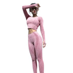 Women's Quick Dry Yoga Pants Training Set For Activewear
