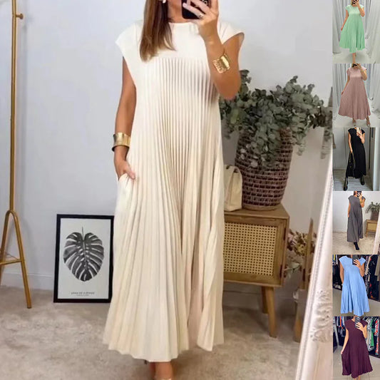 Women's Pleated Maxi Dress