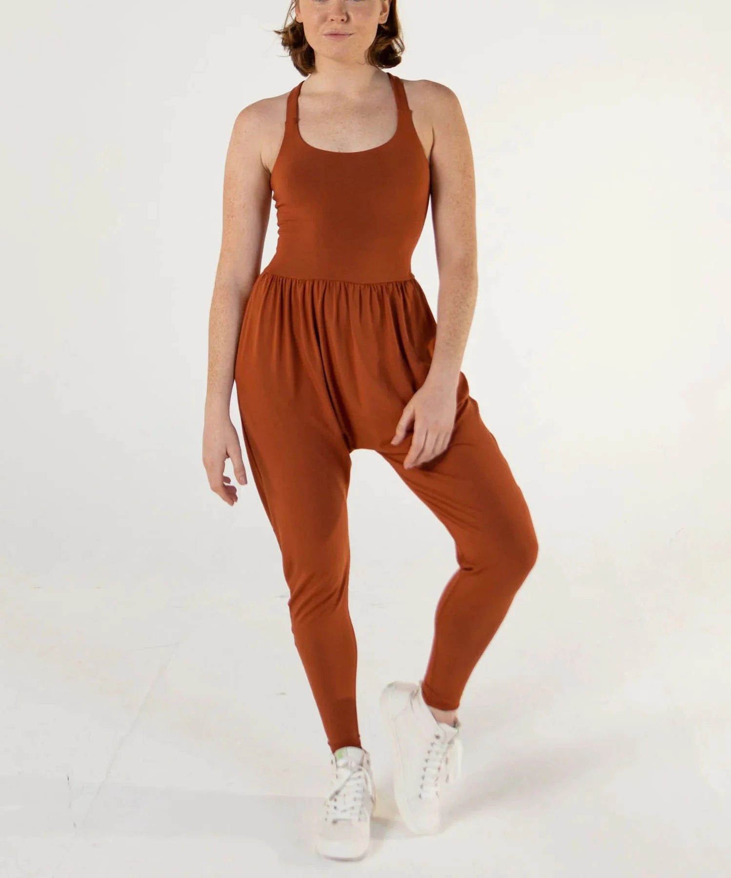 Women's U Neck Loose Jumpsuit