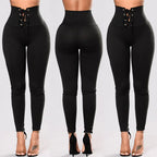 Women's Yoga Pants with Studded Waist Fashionable Activewear