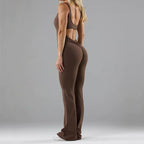 Women's Seamless Hollow Yoga Bodysuit Casual Activewear