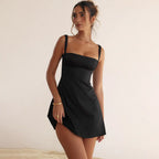 Women's Cross Border Sexy Lace Back Mini Dress