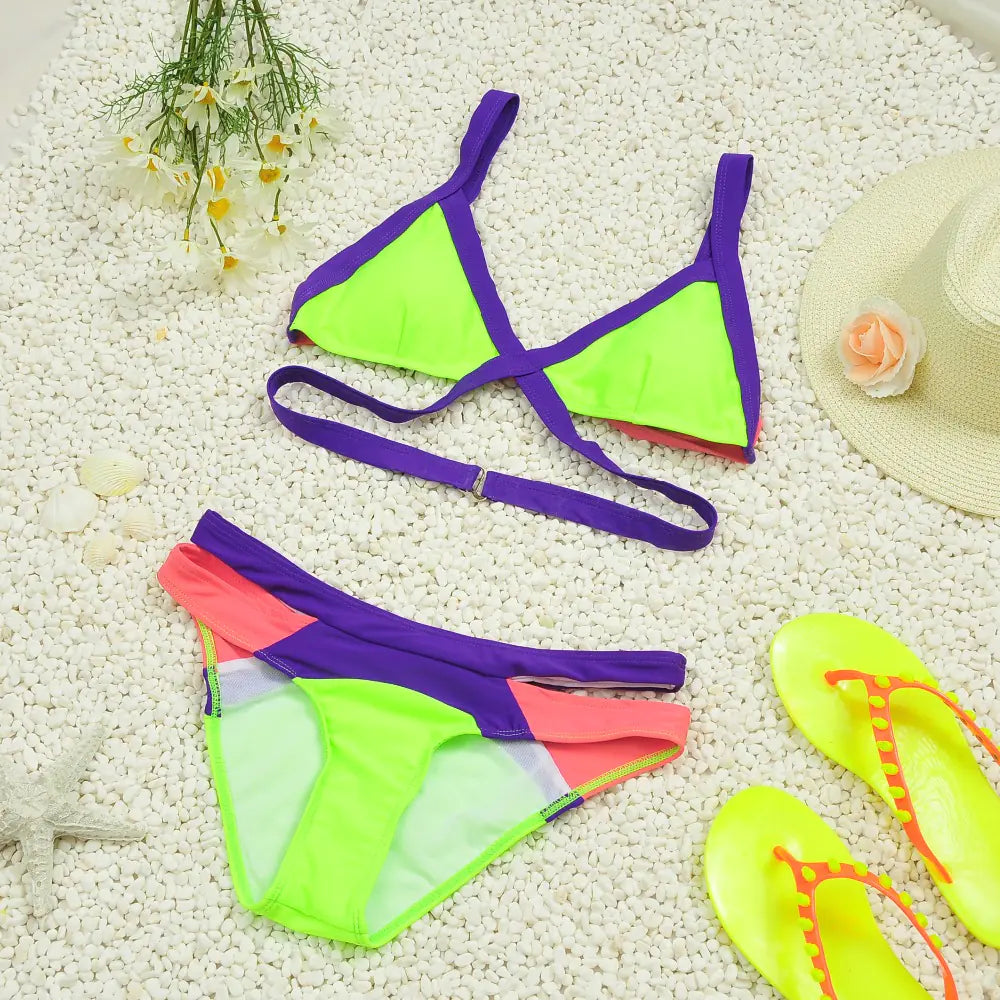 Women's Geometric Fluo Bikini Main image