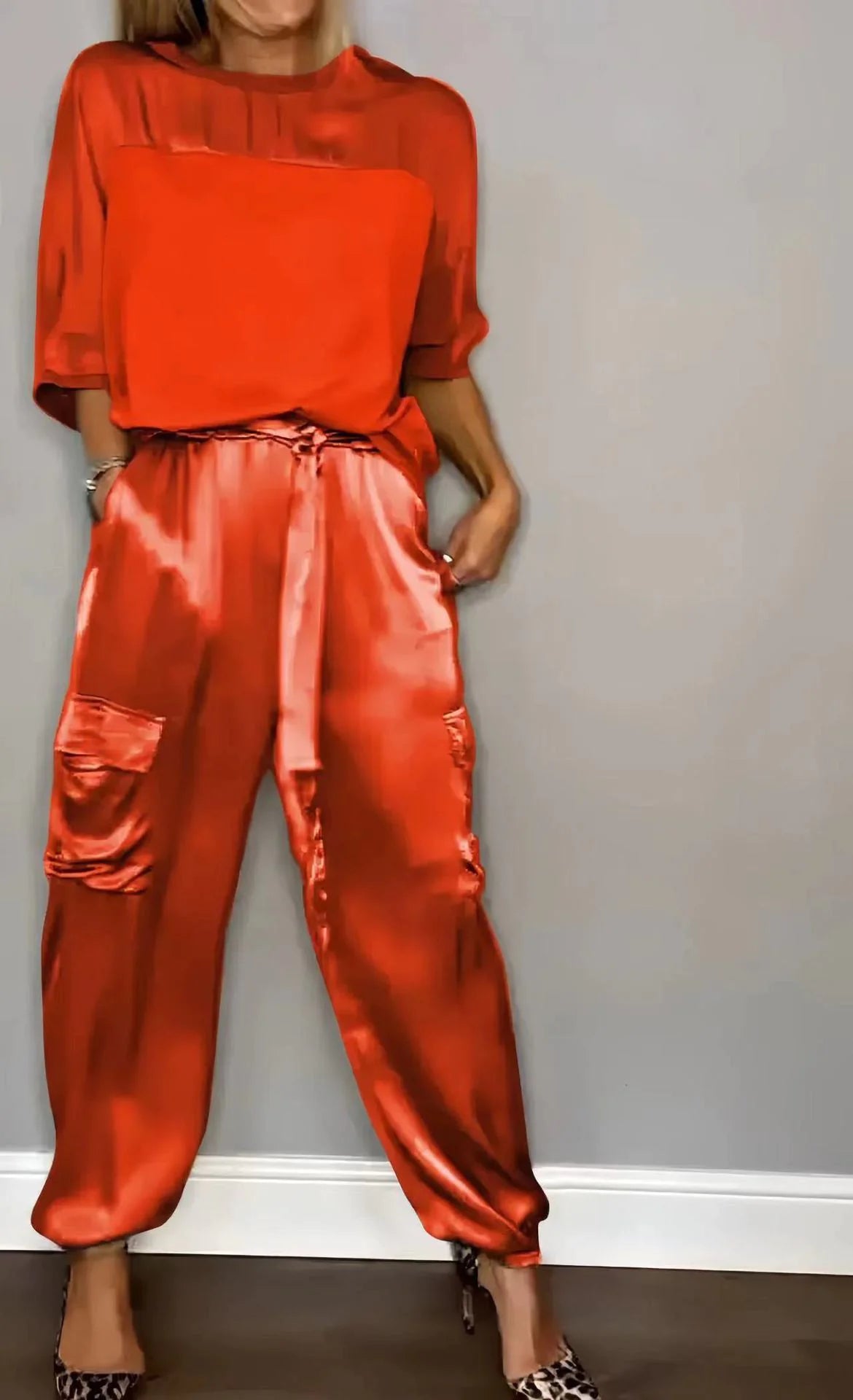Satin Two-Piece Set for Women Main image