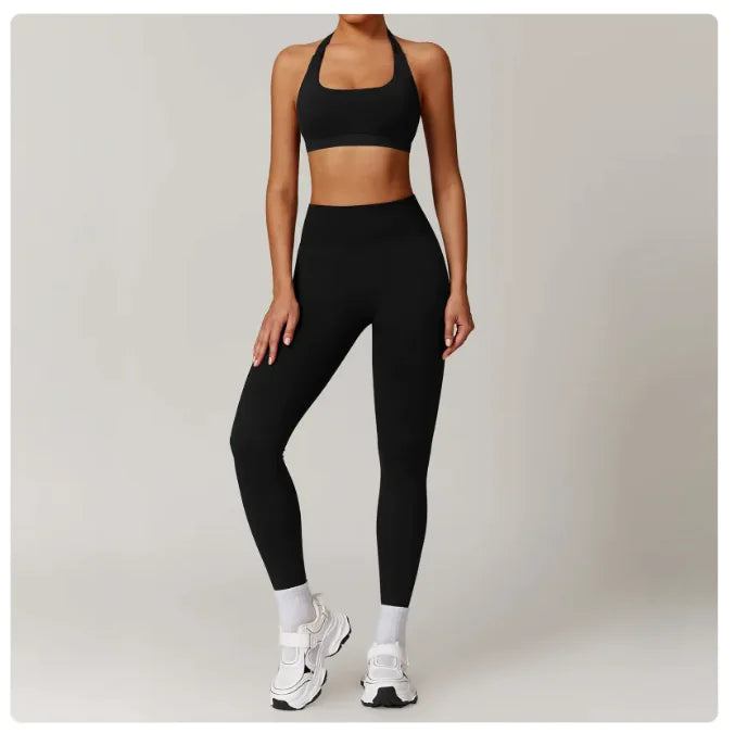 Seamless Backless Yoga Set 2 Piece Bra & Leggings