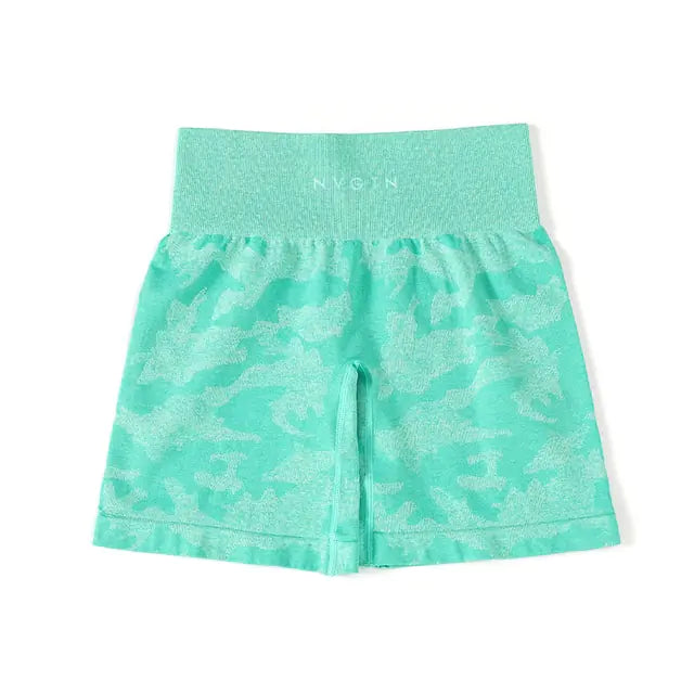 Women's Camo Seamless Activewear Yoga Shorts