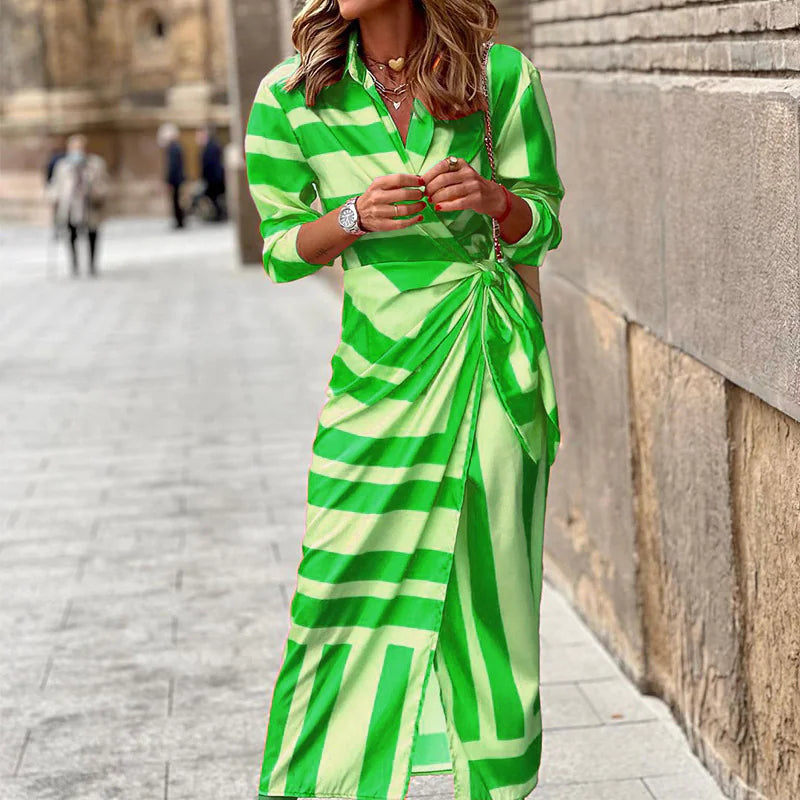 Women's Striped Cardigan Dress