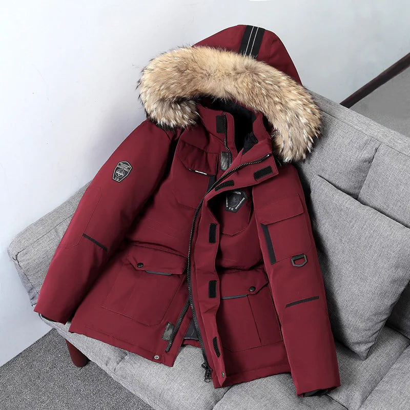 Winter Fur Collar Hooded Jacket Main image