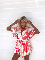 Women's PatternPlay Tie Waist Jumpsuit